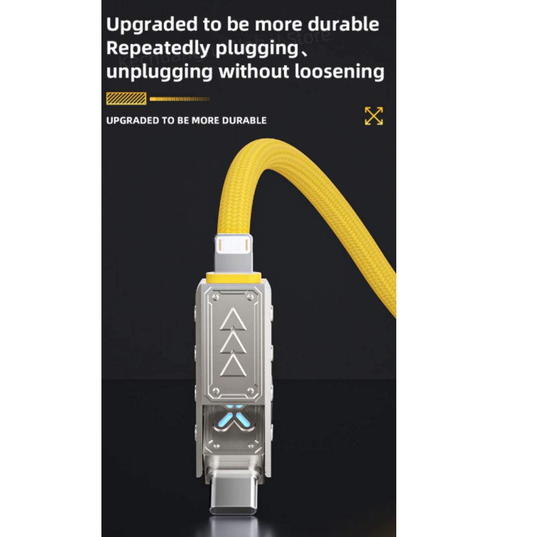 TF-A12 240W 4-in-1 fast charging cable with RGB light