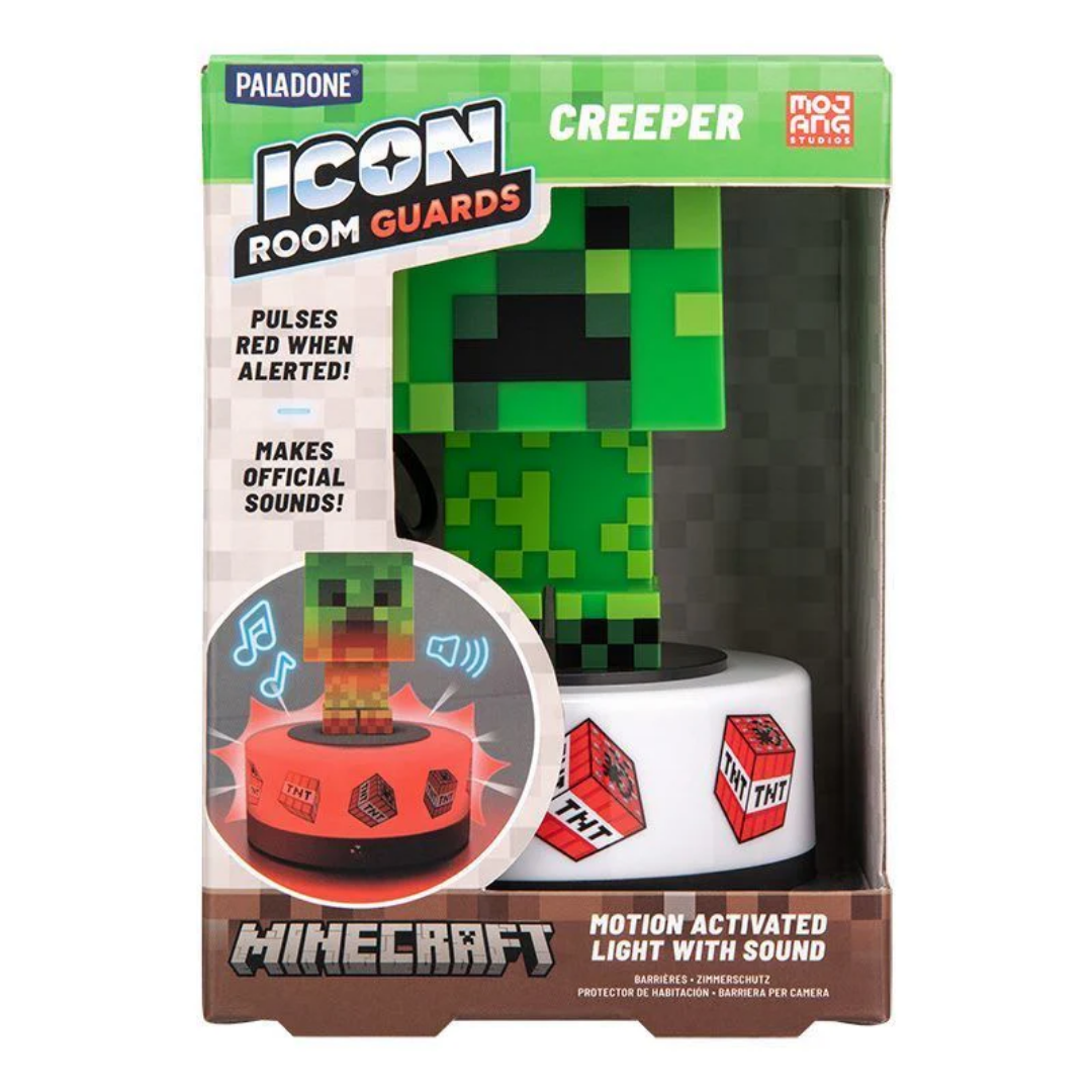 USB powered Minecraft Creeper light with red pulse effect