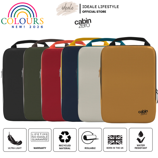 CabinZero Ultralight Compression Packing Cube | Space-Saving Travel Organizer | 100% Recycled Nylon Ripstop | Water-Resistant & YKK Zippers | Medium (5.5L) & Large (13L) - Shop Now!