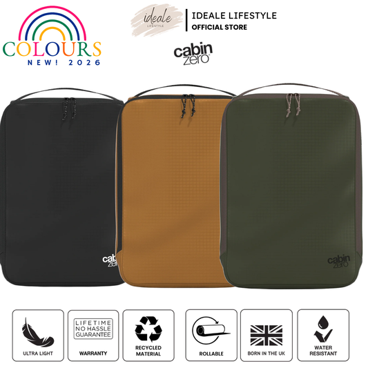 CabinZero Ultralight Packing Cube Medium 5.5L | Recycled Ripstop Nylon Travel Organizer | Water-Resistant & Sustainable | Ultra Lightweight 30g Bag Organizer - Shop Now!