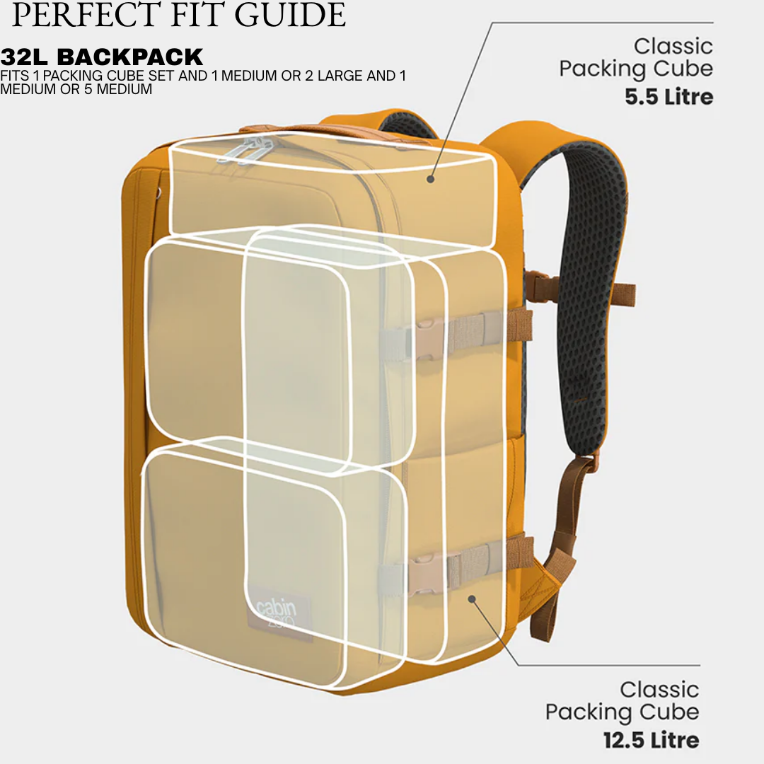 CabinZero Ultralight Packing Cube Medium 5.5L | Recycled Ripstop Nylon Travel Organizer | Water-Resistant & Sustainable | Ultra Lightweight 30g Bag Organizer - Shop Now!
