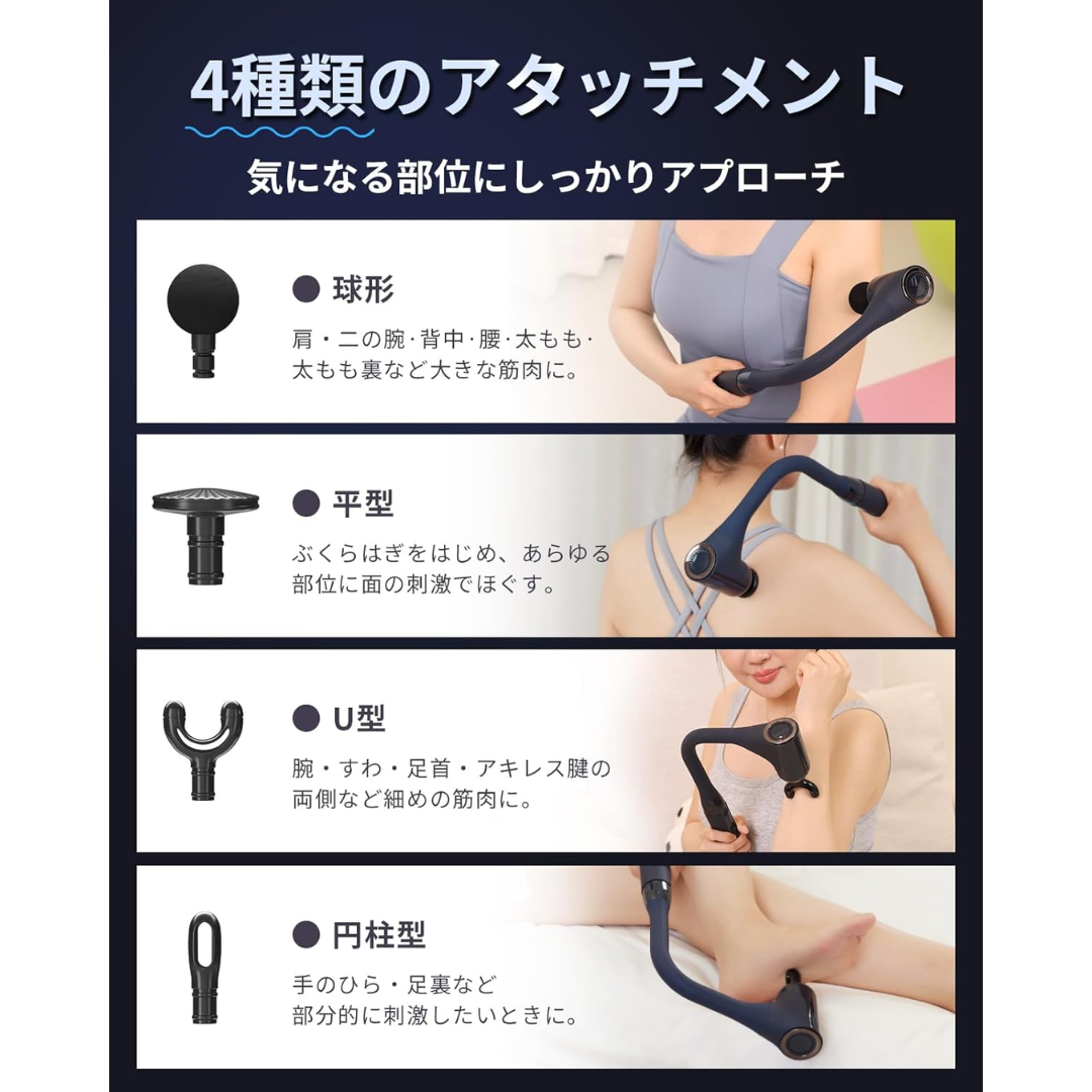 ZEPAN G5L attachments – round, flat, fork, bullet heads