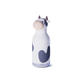 Asobu Bestie Bottle cow, white insulated stainless steel water bottle with fun cow character design, ideal for kids and on-the-go hydration.