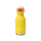 Asobu Bestie Bottle duck design, yellow insulated stainless steel water bottle with cute duck head and bow, fun for kids and adults.