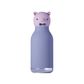 Asobu Bestie Bottle piggy design, purple insulated stainless steel water bottle with bow tie, perfect for kids and school