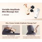 Beoka C1 Max Mini Massage Gun demonstrating variable amplitude settings for effective muscle massage on both thin and thick muscle groups, ideal for workout recovery.