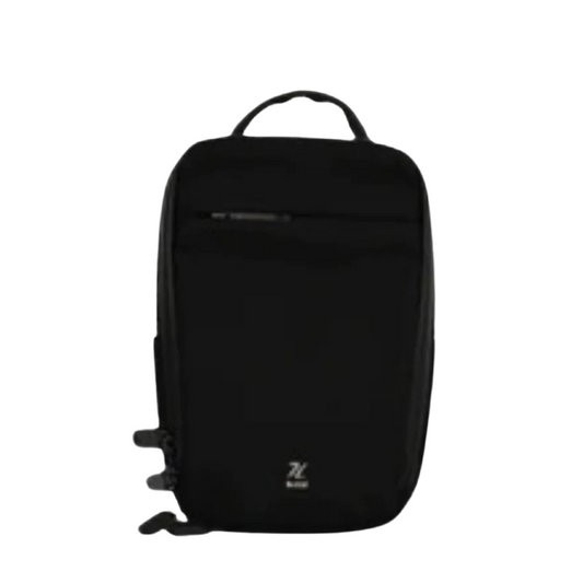 Bold Mimic Sling Bag in black, front view; sleek minimalist crossbody design, ideal for daily carry and tech essentials