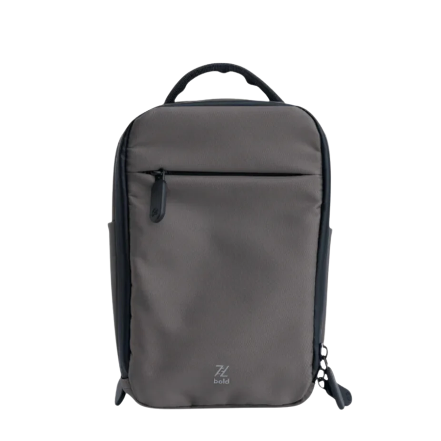 Bold Mimic Sling Bag in gray, front view; minimalist crossbody bag, ideal for tech accessories and everyday urban carry.