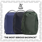 Bold PYX 24L Backpack in green, black, and navy for travel, work, and gym—ultimate organization and durability for everyday carry.