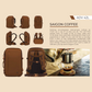 CabinZero ADV 42L Adventure Cabin Bag in Saigon Coffee brown color, multi-angle product view with Vietnamese coffee culture theme, durable travel backpack inspired by Vietnam, available at Ideale Lifestyle