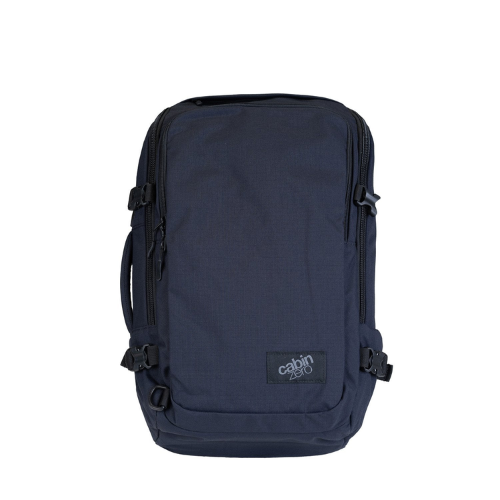 CabinZero ADV Pro 32L backpack in Absolute Black, lightweight carry-on travel bag with minimalist design