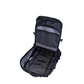CabinZero ADV Pro 32L backpack open interior in black with mesh pockets and packing straps for organized travel storage