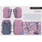 CabinZero ADV Pro 32L backpack in Sakura Pink, lightweight cherry blossom-inspired travel bag with water-resistant fabric and padded straps for stylish adventures
