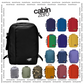 CabinZero backpacks in various colors displayed in a grid, featuring the idealelifestyle logo and branding, highlighting travel bag options for smart travelers.