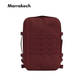 CabinZero Military Backpack 28L Marrakech, deep red tactical travel backpack with MOLLE webbing and compression straps, designed for outdoor and everyday adventures