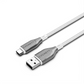 CYGNETT USB-C to USB-A white braided fast charging cable, 60W power delivery, 480Mbps data transfer, ideal tech accessory for phones and tablets Singapore