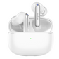 EarFun Air 2 wireless earbuds in white, placed inside an open charging case