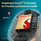 Close-up illustration of Qualcomm Snapdragon Sound chip inside EarFun earbuds, highlighting Snapdragon Sound technology and Bluetooth 5.3 for immersive audio.