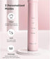 Fairywill pink electric toothbrush with 3 personalized cleaning modes: Clean, Soft, and Massage for oral hygiene