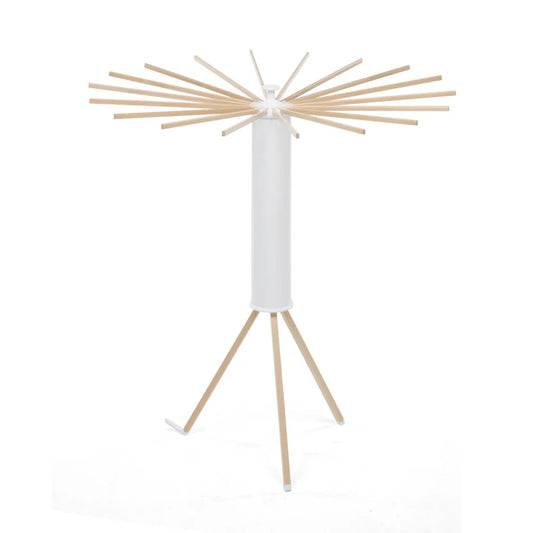 Foppapedretti Octopus Folding Beechwood Drying Rack with 18 arms, tripod design for indoor and outdoor laundry drying