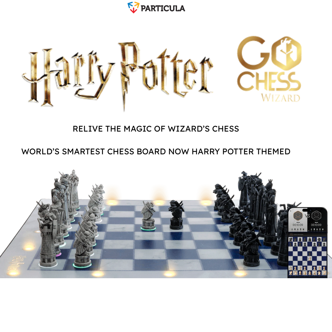 Official Harry Potter GoChess Wizard Mini Smart Electronic Chess Board | Film-Authentic Wizard's Chess Design | AI Light Coaching & 32 Difficulty Levels | Connects to Chess.com & Lichess - Shop Now!