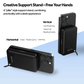 Griffin pillar-style MagSafe wireless charger with built-in support stand, attached to iPhone for hands-free use, 2025 model.