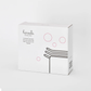 Hanauta Kitchen Rack Hanger packaging box with minimalist design, highlighting stainless steel space-saving kitchen organiser for drying towels and glasses.