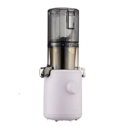 Hurom H310A Slow Juicer lavender purple compact model, modern BPA-free juicer with intuitive dial, front product view
