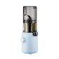 Hurom H310A Slow Juicer sky blue compact model, BPA-free juicer with intuitive dial, left side product view