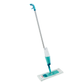 Leifheit Comfort Easy Spray XL floor mop with refillable spray handle and wide microfiber pad cleaning hard floors.