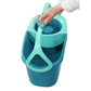 Hand lifting the Leifheit Ergo Clean Twist Mop bucket by its ergonomic carry handle with integrated spin wringer.