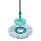 Leifheit Ergo Clean Twist Mop with detachable round microfibre mop head for spin cleaning on all floor types.