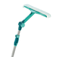 Adjustable Leifheit L51120 Window & Frame Cleaner head with jointed arm and microfibre pad for angled glass cleaning.