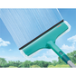 Leifheit L51120 Window & Frame Cleaner squeegee wiping soap from outdoor window for streak-free glass.