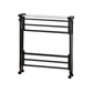 RENE Ocho foldable laundry drying rack fully collapsed into a slim, upright profile with multiple bars and caster wheels for easy, space-saving indoor storage