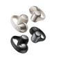 Four pairs of Shokz noise-cancelling wireless earbuds in black and silver with ergonomic loop design, ideal for music and calls.