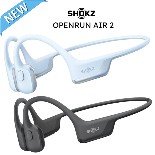 SHOKZ OpenRun Air 2 Open-Ear Bluetooth Headphones | Bone Conduction Sports Headset | IP67 | 10H Battery | Quick Charge