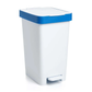Tatay 25L smart pedal bin with blue lid and white body for hygienic hands‑free kitchen rubbish disposal.