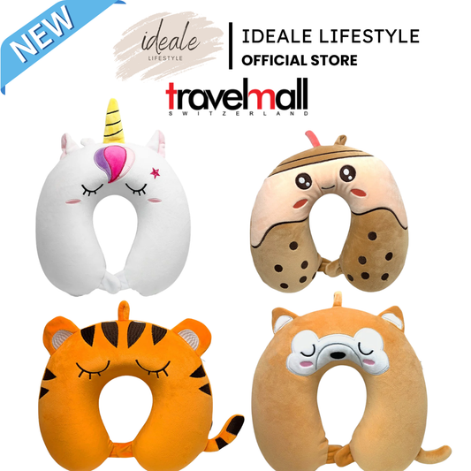Travelmall 3D Animal Memory Foam Neck Pillow with Magnetic Clasp & Washable Cover