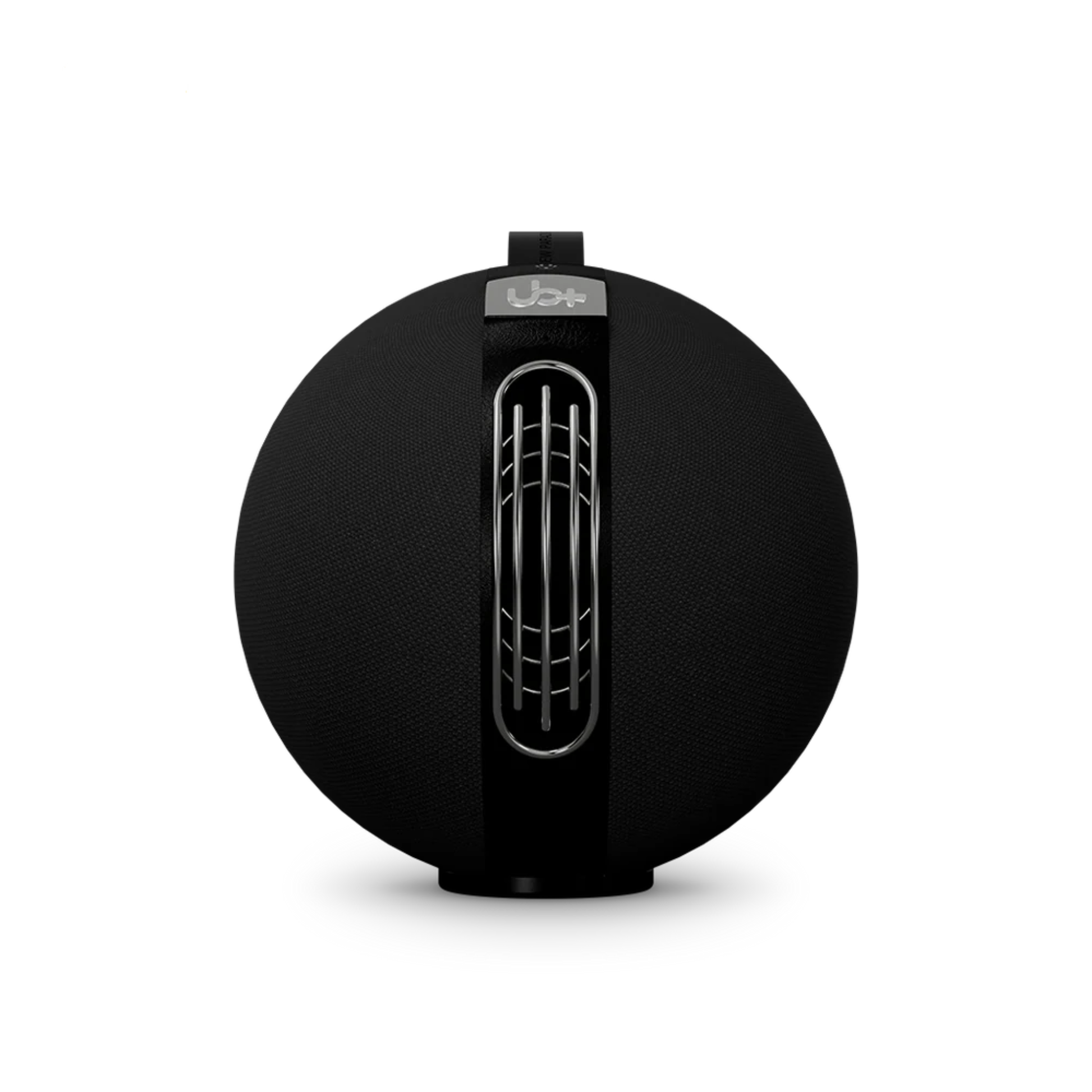 UB+ S1 Circle Bluetooth speaker in sleek black finish, front-facing view with signature top controls and modern round design on a white background.