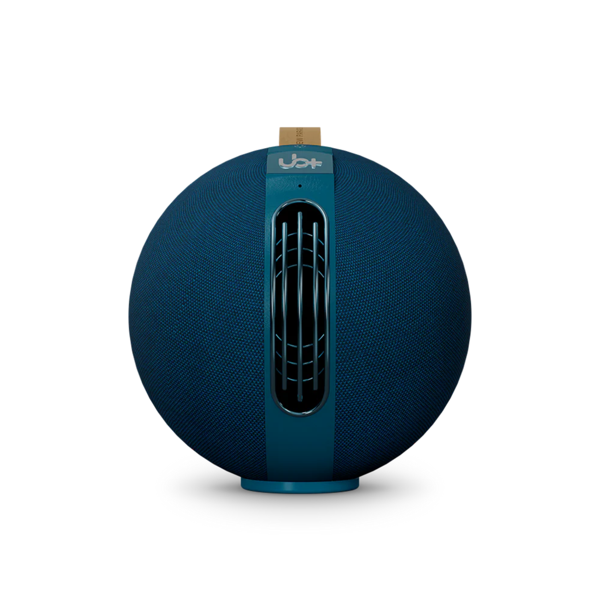 UB+ S1 Circle Bluetooth speaker in rich teal blue, front-facing view with signature top controls and contemporary round design on a white background.