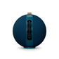 UB+ S1 Circle Bluetooth speaker in rich teal blue, front-facing view with signature top controls and contemporary round design on a white background.