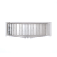 Top view of UtaU Dish Drainer Short in pure white with stainless steel drying rack and drip tray on white background