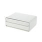 UtaU white counter drawer organizer with sleek metal handle for modern kitchen or desk storage