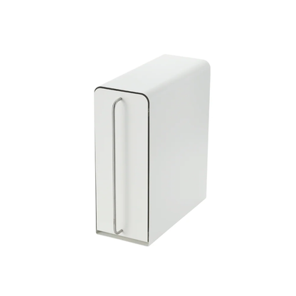 UtaU white vertical stand drawer organizer with slim metal handle for compact kitchen or desk storage