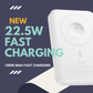 White WiWU 10000mAh fast charging power bank with digital display and MagSafe magnetic ring