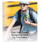 WiWU Buddy Fun portable Bluetooth speaker clipped to cyclist's shirt, demonstrating noise-cancelling clear call feature while riding outdoors for improved caller experience.