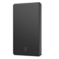 Front view of WiWU Warriors 5000mAh MagSafe magnetic power bank with slim black aramid fiber finish
