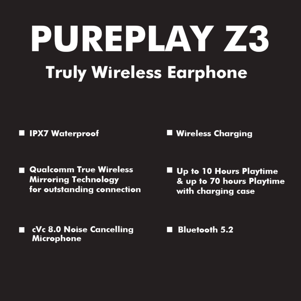 Lypertek PurePlay Z3 2.0 True wireless in-Ear isolating Earphone