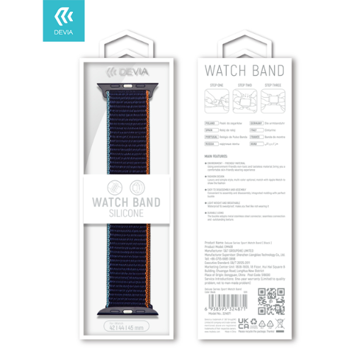 Devia Deluxe Series Sport Loop Band Compatible with Apple Watch Band 49mm 45mm 44mm 42mm 41mm 40mm 38mm
